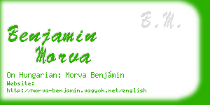 benjamin morva business card